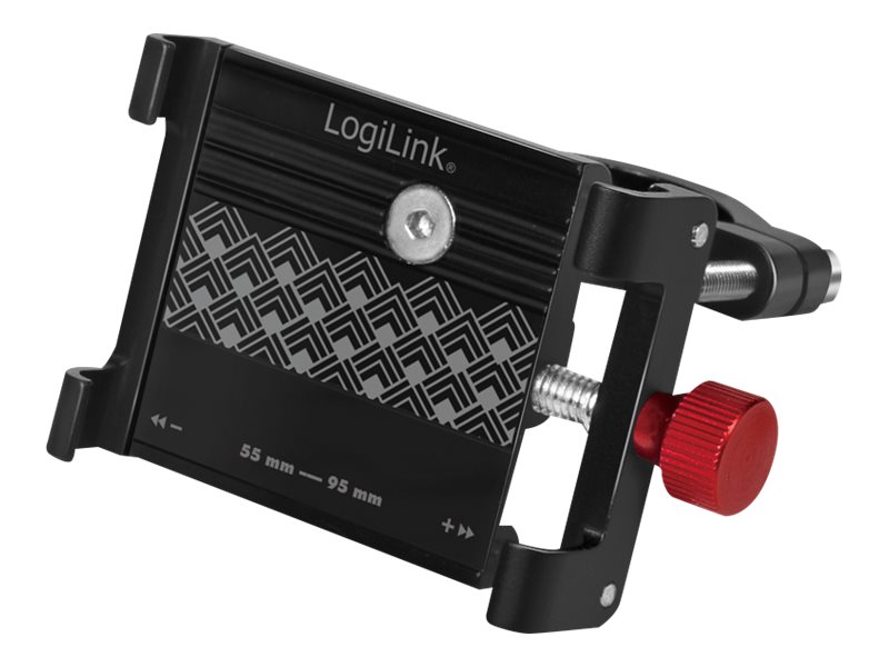 LogiLink AA0146, Mobiltelefon/Smartphone, Passiv holder, Cykel, Motorcykel, Scooter, Indkøbsvogn, Sort, Rød
