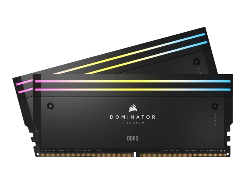 Corsair Dominator Titanium DDR5-6400 - 64GB - CL32 - Dual Channel (2 pcs) - Intel XMP - Sort med RGB