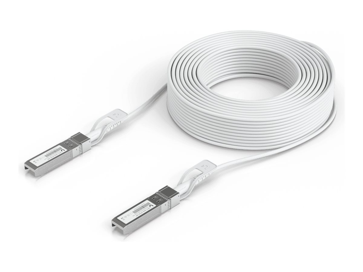 Ubiquiti UniFi 1-25G Auto Direct Attach Uplink Cable 30m - Hvid - 30m