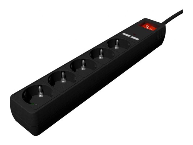 EnerGenie SPG5-U2-5-02 Strømfordelingsenhed 8-stik 16A Sort 1.5m