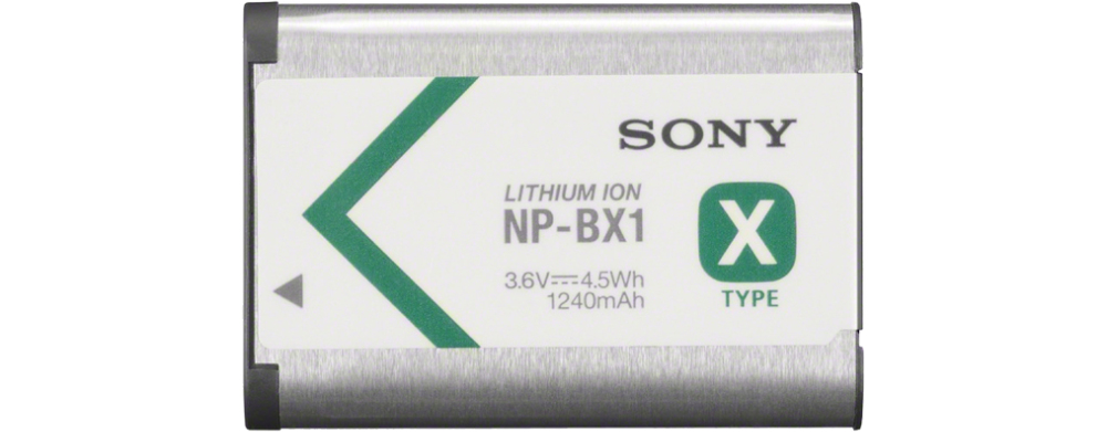 Sony NP-BX1 - Batteri - Li-Ion - 1240 mAh - for Sony ZV-1, ZV-1F  Cyber-shot DSC-HX95, HX99, RX100, WX700  VLOGCAM ZV-1A, 1G