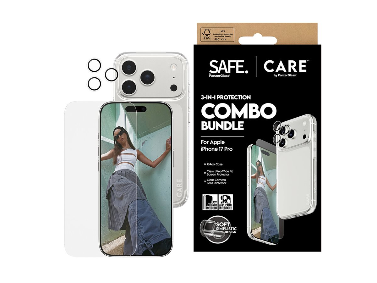 SAFE by PanzerGlass 3-in-1 Fashionable Combo Bundle iPhone 17 Pro