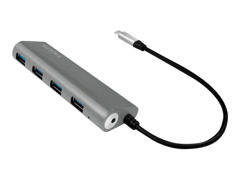 LogiLink USB-C 3.1 hub 4 port USB hub - USB 3.2 - 4 ports - Grå