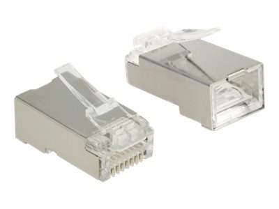 Delock - Netværk-konnektor - RJ-45 (han) - UTP - 5 - 6.5 mm - CAT 5e - gennemsigtig (pakke med 20)