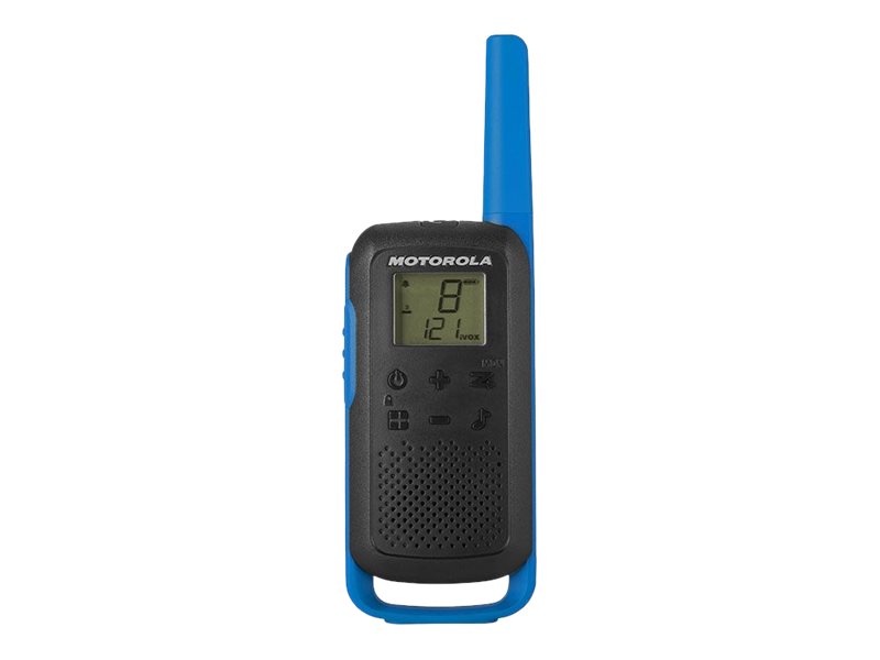 Motorola Talkabout T62 - Transportabel - tovejs radio - PMR - 446 MHz - 16 kanaler - sort, blå (pakke med 2)