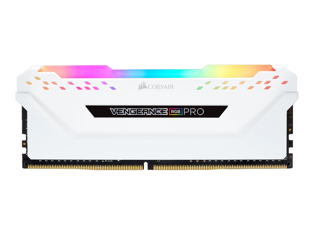 Corsair Vengeance RGB PRO DDR4-3200 - 32GB - CL16 - Dual Channel (2 pcs) - Intel XMP - Hvid med RGB