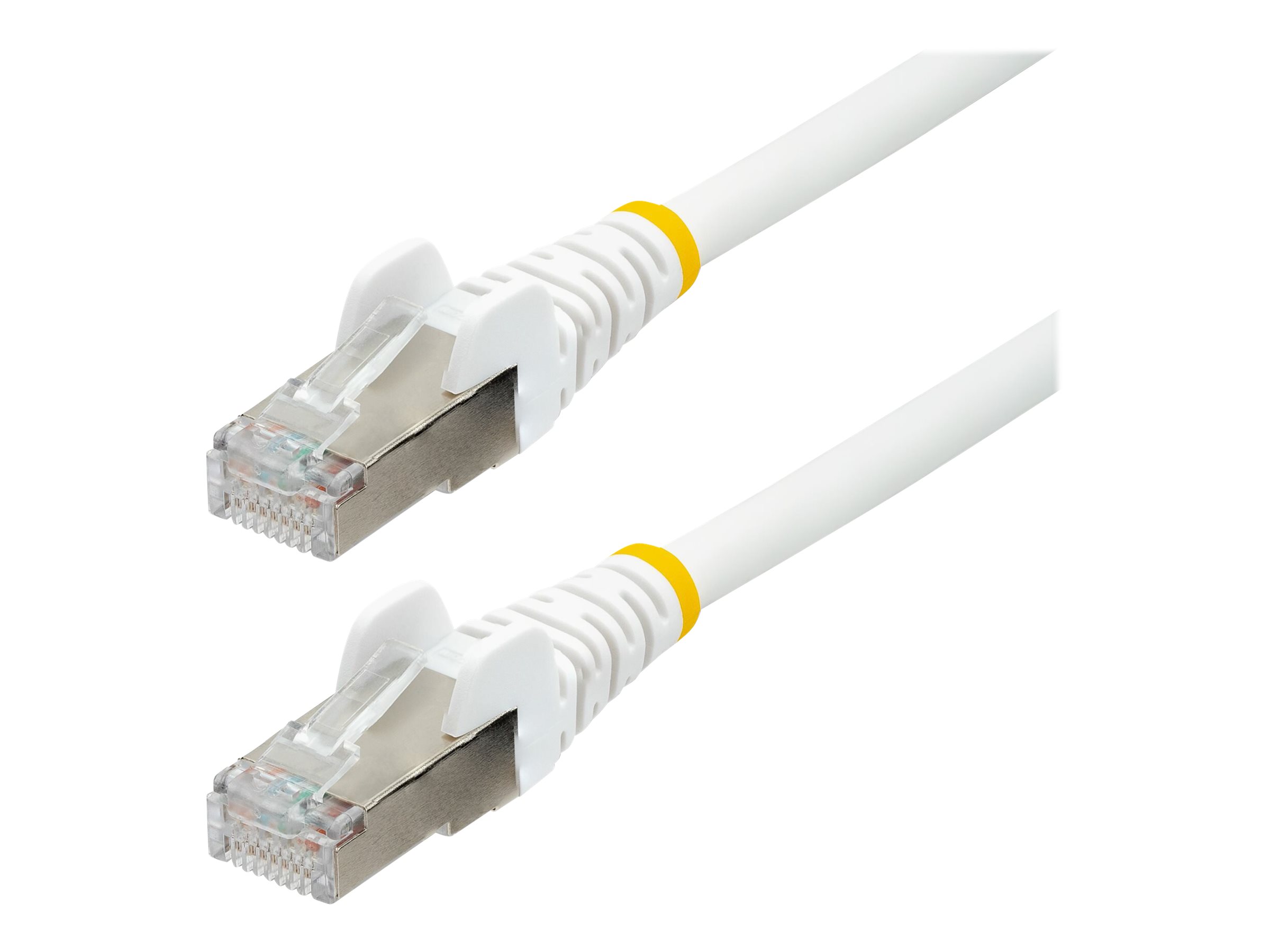 StarTech.com 5m CAT6a Cable - White - Low Smoke Zero Halogen (LSZH) - 10GbE 500MHz 100W ++ Snagless RJ-45 w/Strain Reliefs S/FTP Network Patch Cord