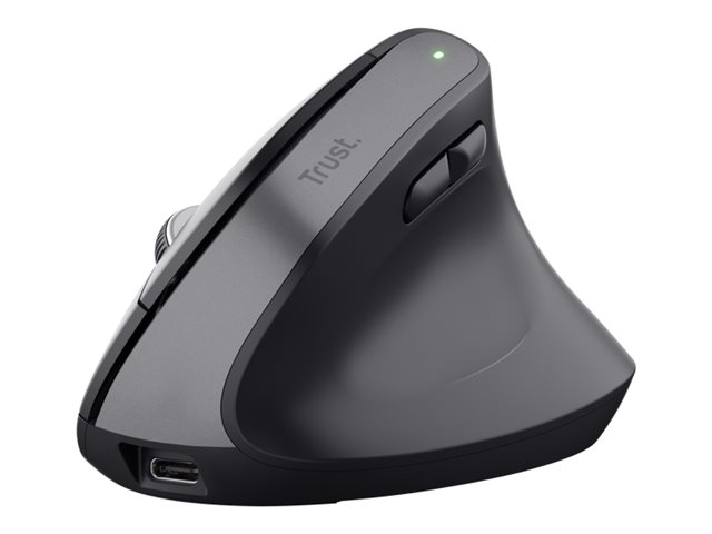 Trust Bayo+ Wireless Multidevice - Ergonomisk mus - Optisk - 6 knapper - Sort