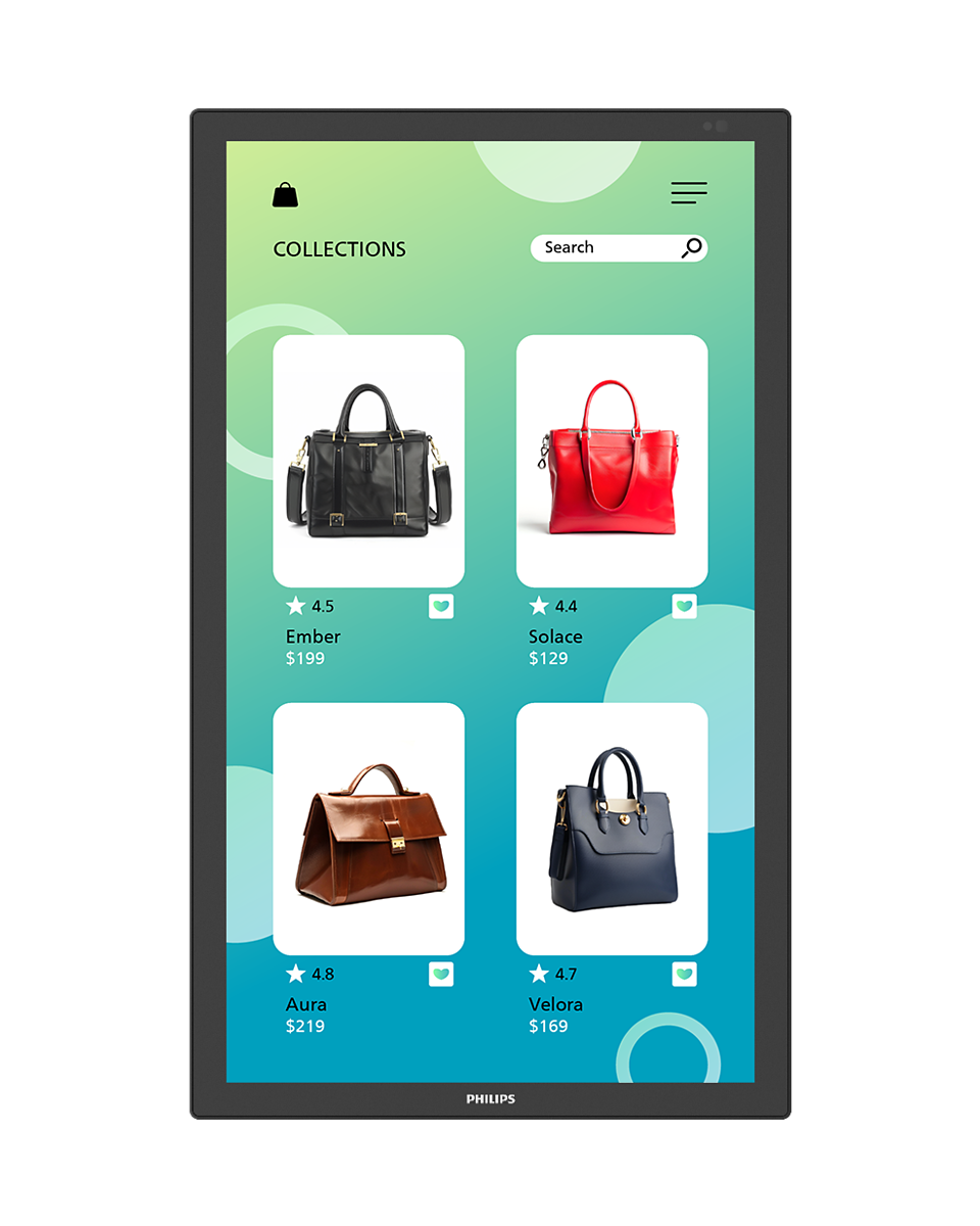 Philips T-Line 32BDL3751T - 24/7 FHD touchskærm, 400 cd/m², Android 8.0, PCAP