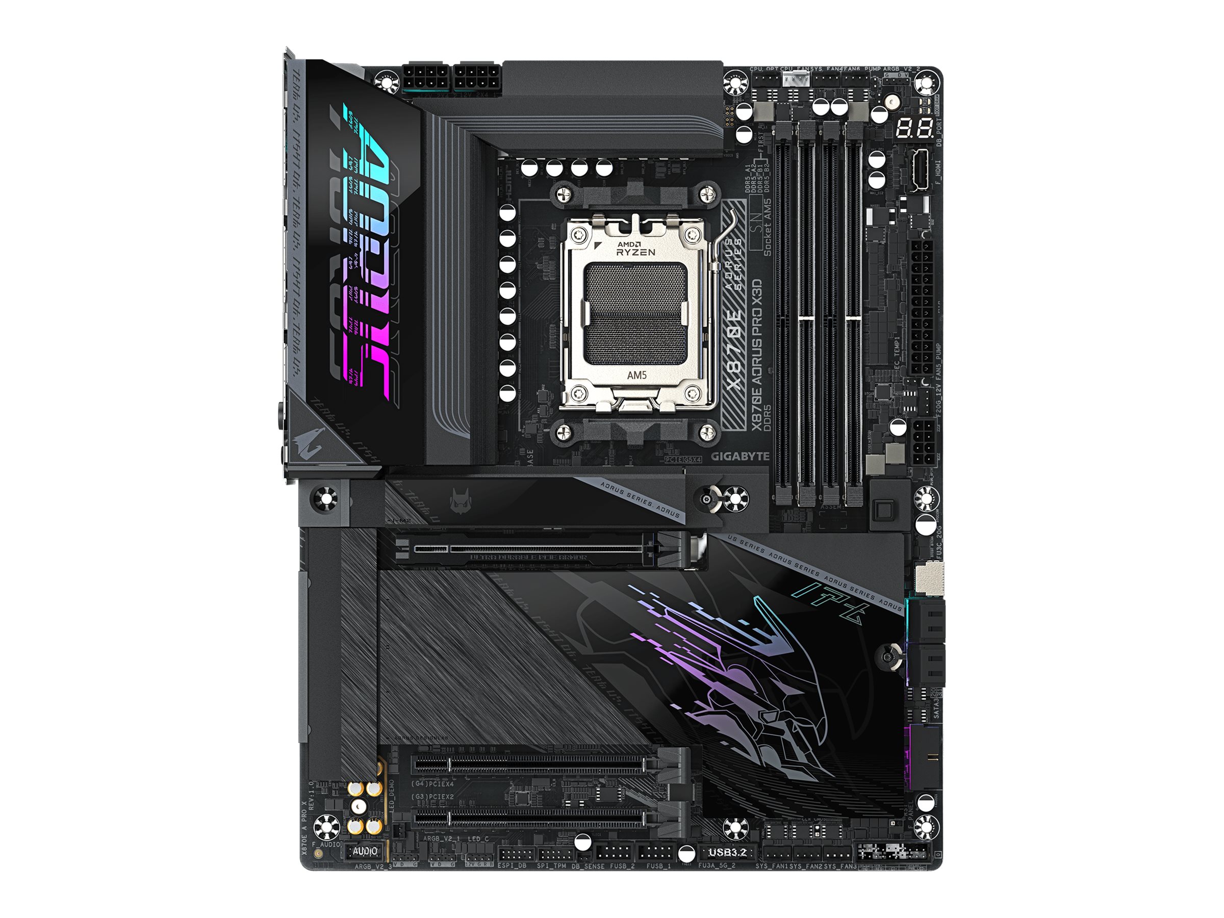 GIGABYTE AORUS X870E PRO X3D Bundkort - AMD X870E - AMD AM5 socket - DDR5 RAM - ATX