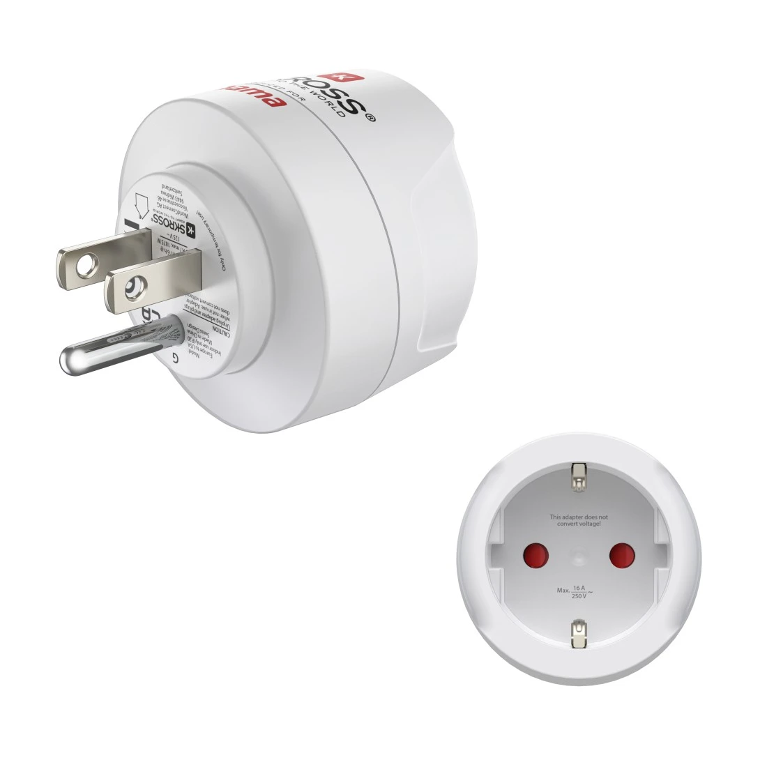 Hama 00223485 strømstik adapter Type B Type C (Europlug)+Type F Hvid