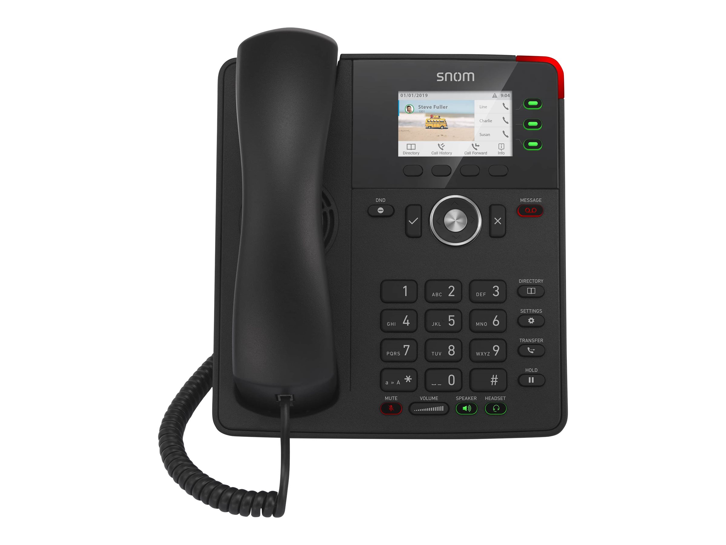 IP-telefon Snom D717 â sort, 3 linjer, TFT-skÃ¦rm
