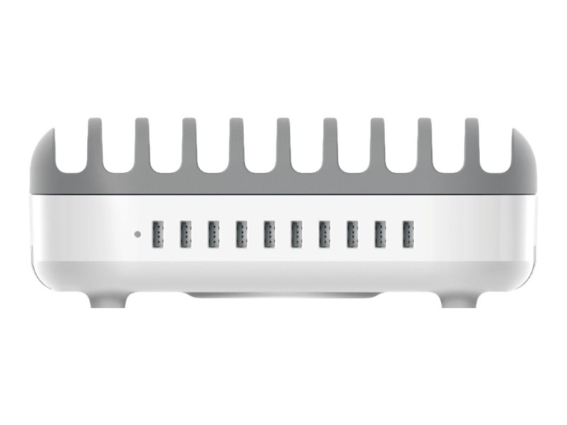 USB hub Compulocks 10 porte - Hvid/Grå - 120 W