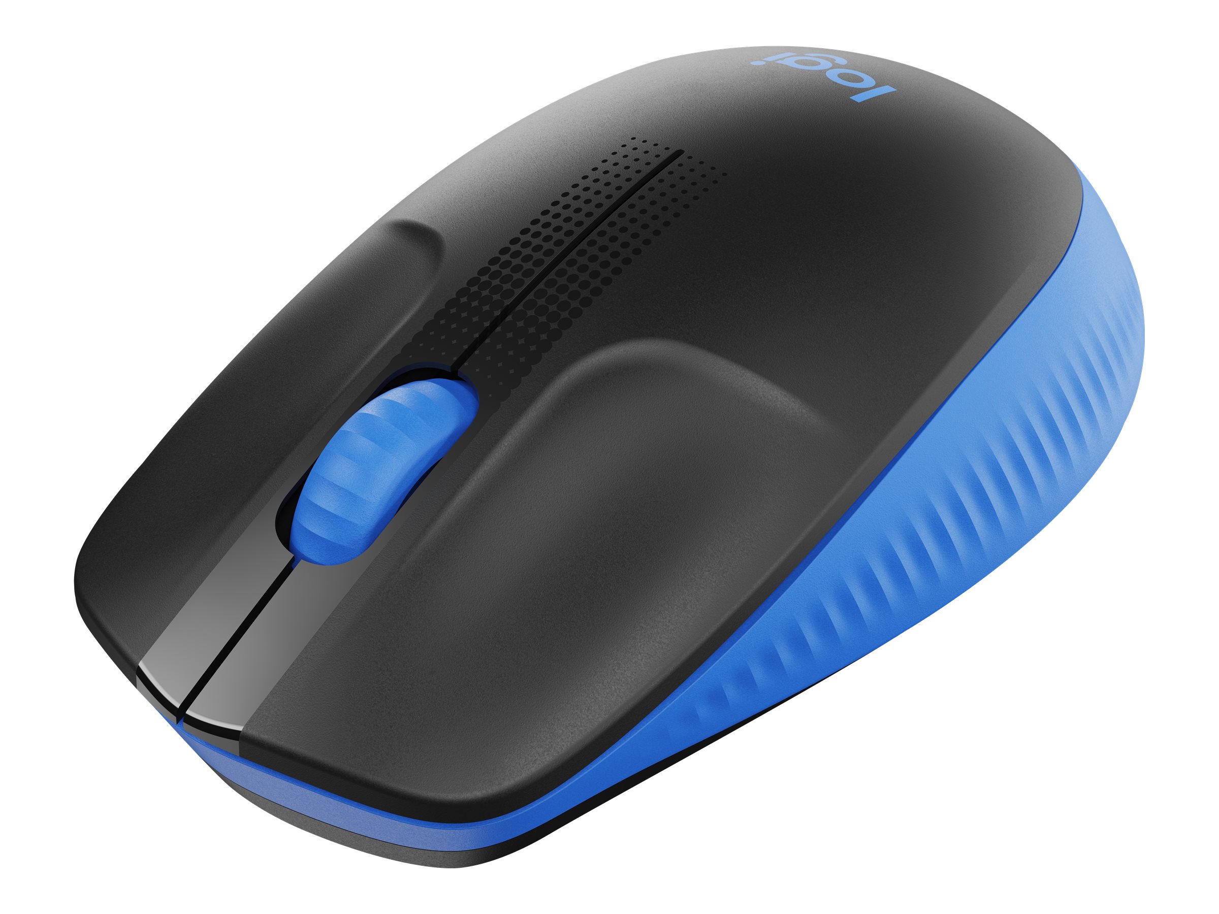 Logitech M190 Full-size Wireless Optical PC Mouse - Blue - Mus - Optisk - 3 knapper - Blå