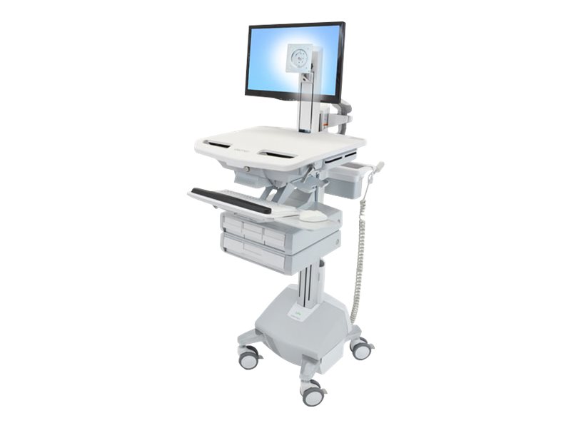 Ergotron StyleView Vogn med hjul LCD-display/tastatur/mus/CPU/notebook/stregkodescanner Op til 24"