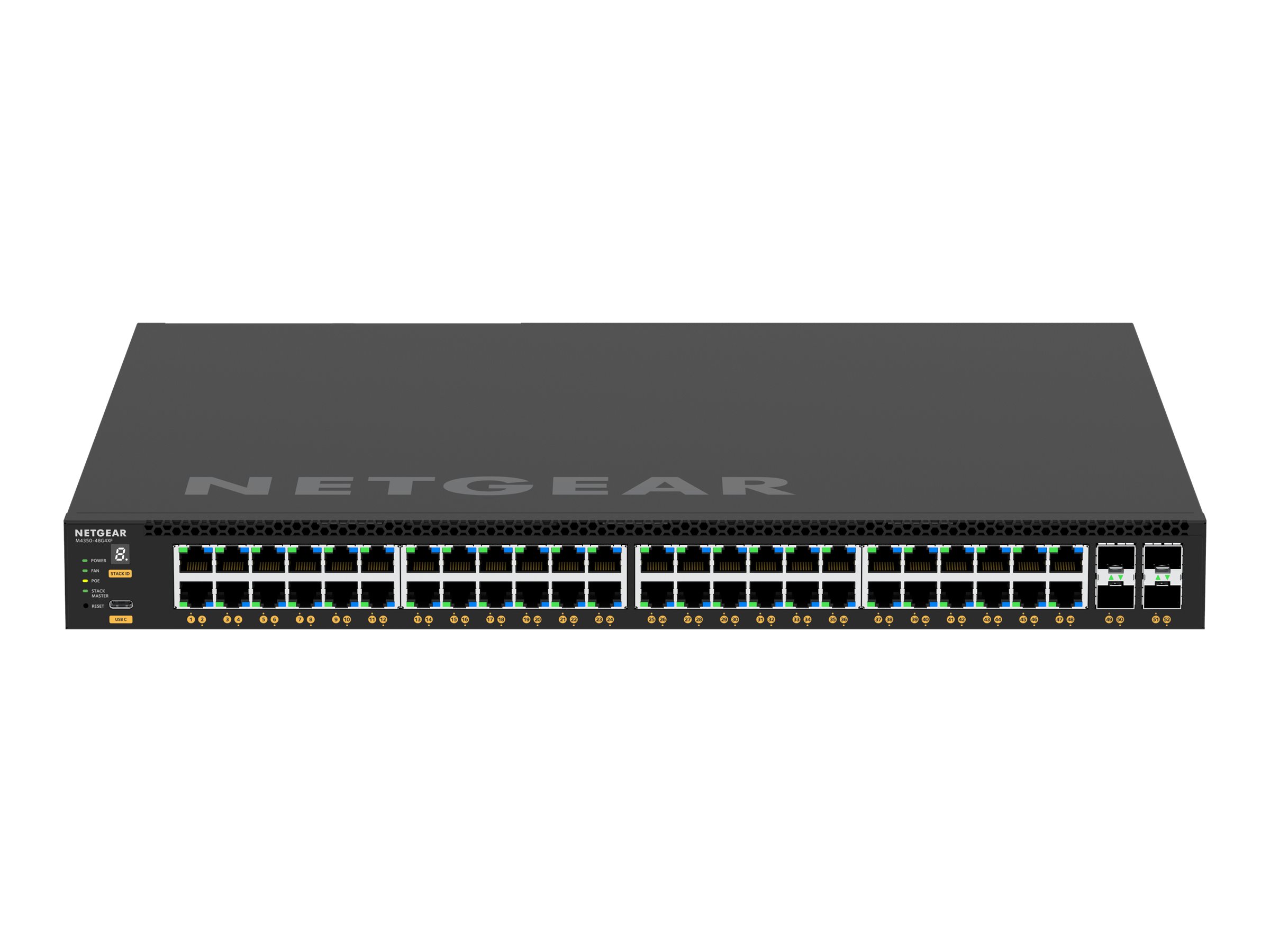 Netgear M4350-48g4xf Administreret L3 Gigabit Ethernet (10/100/1000) Strøm Over Ethernet (poe) 1u Sort