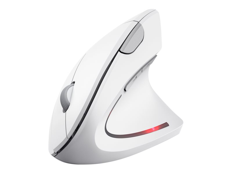 Trust Verto - Vertical mouse - Optisk - 6 knapper - Hvid
