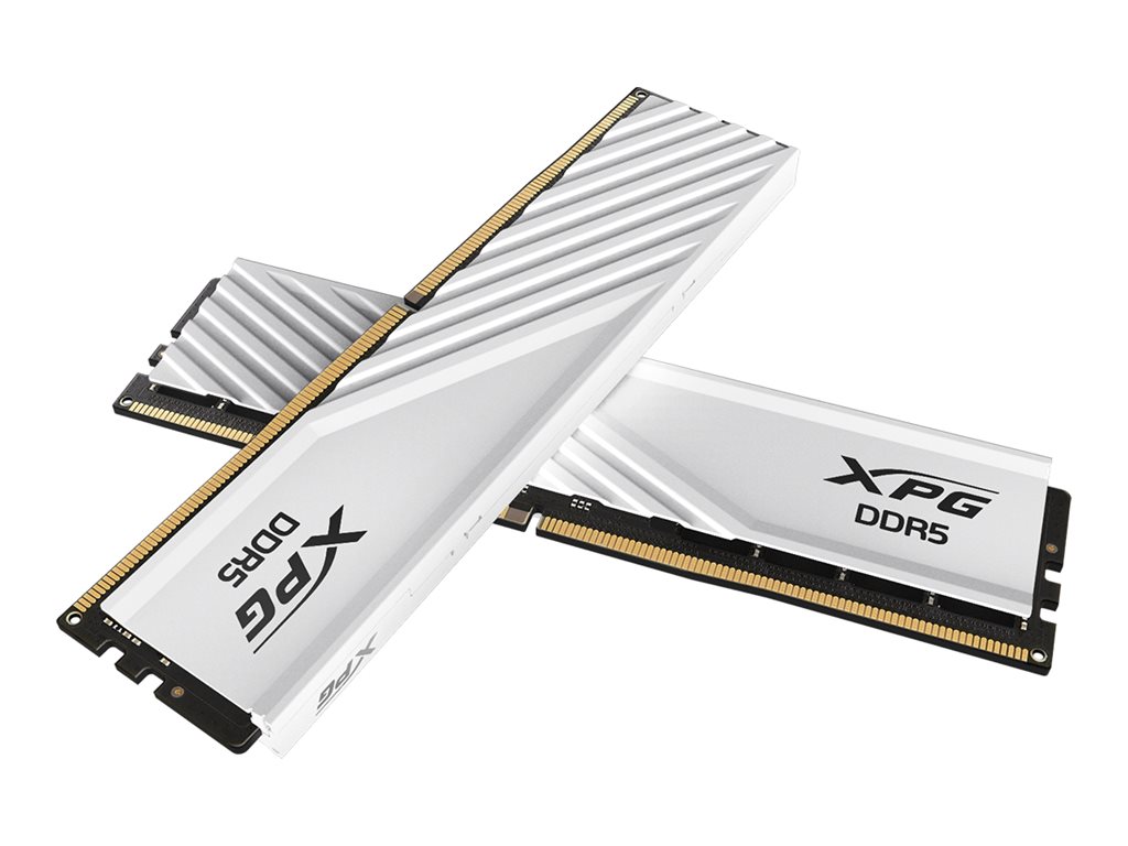 XPG LANCER BLADE - DDR5 - sæt - 16 GB: 2 x 8 GB - DIMM 288-PIN lav profil - 6000 MT/s / PC5-24000 - CL48 - 1.1 - 1.4 V - on-die ECC - hvid