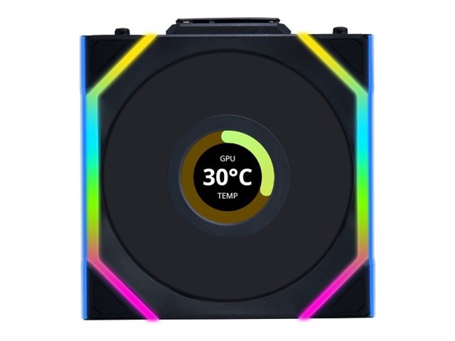 Lian Li UNI FAN SL Wireless LCD Reverse Black - Kabinet køler - 120mm - Sort - 29 dBA