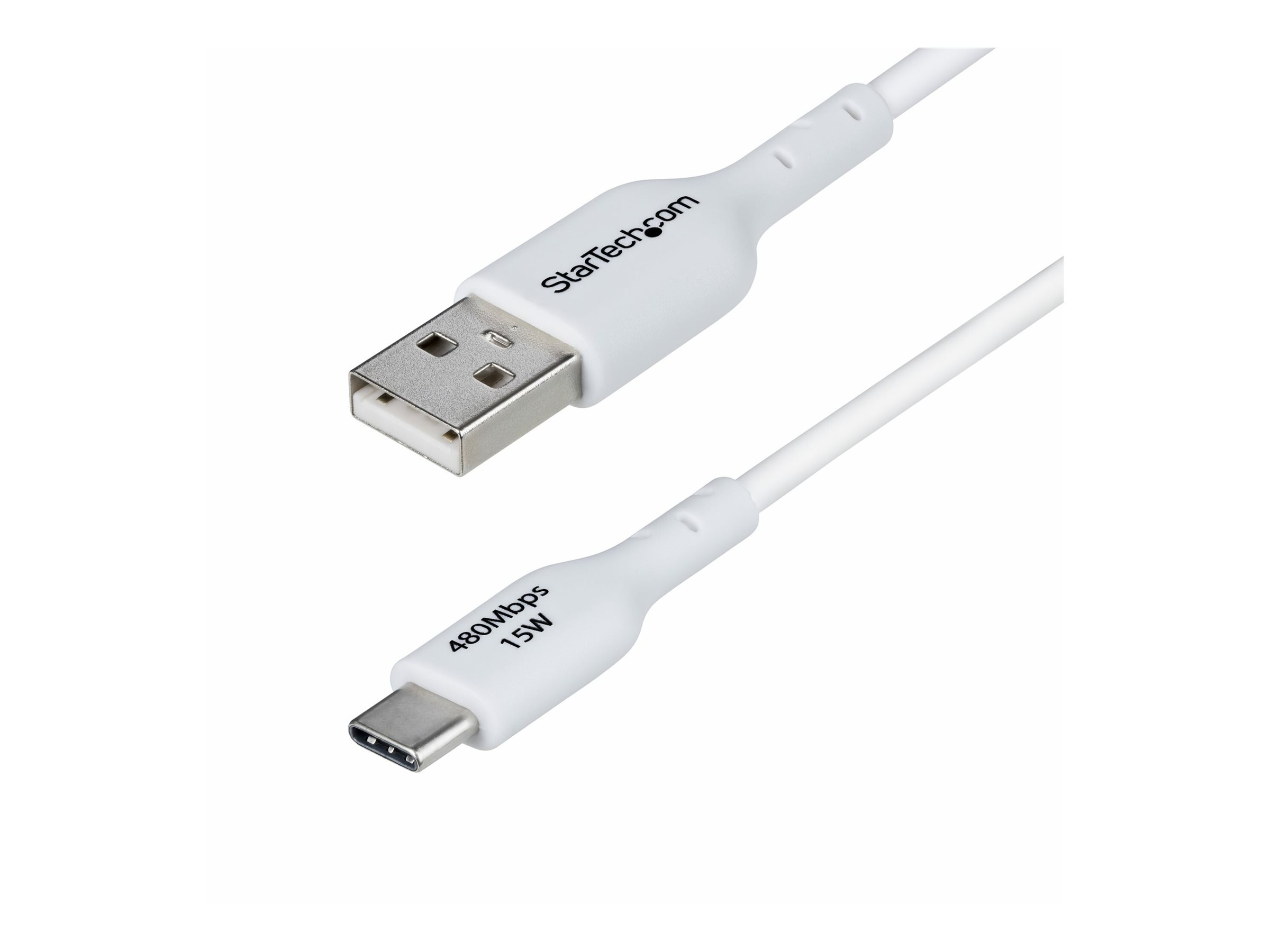 StarTech.com 3ft (1m) White USB-A to USB-C Charging Cable/Cord M/M - USB-C cable - USB to 24 pin USB-C - 1 m