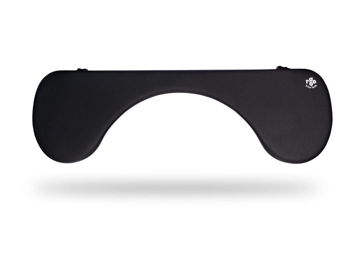 R-Go Ergonomic Armrest - Monteringssæt (beslag, klemme til montering på skrivebord, armstøtte) - vinyl, træ - sort