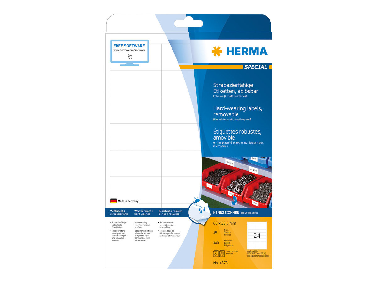 HERMA Special Filmmærkater 66 x 33.8 mm 480etikette(r)