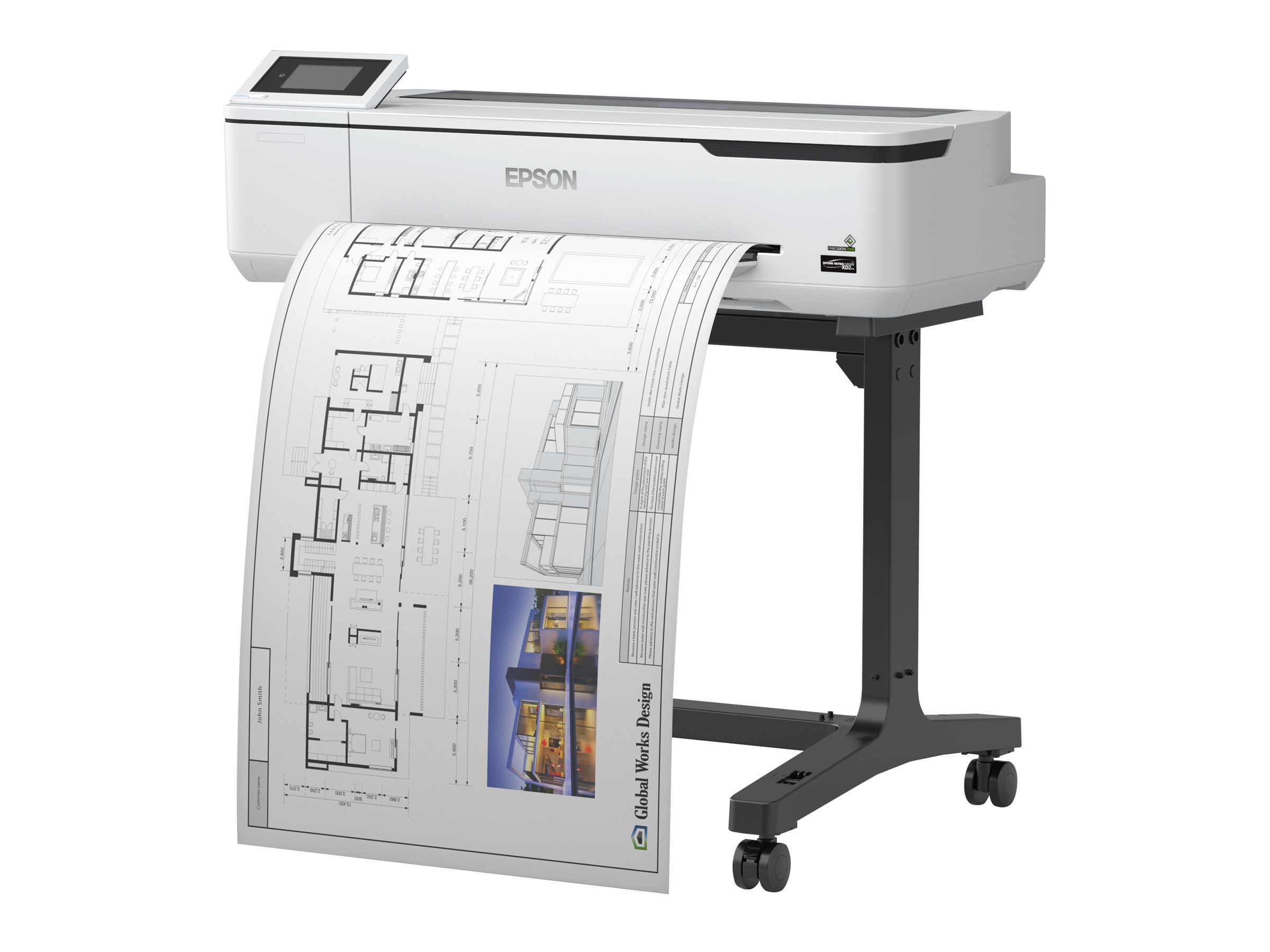 Epson SureColor SC-T3100 - 24 stor-format printer - farve - blækprinter - Rulle A1 (61,0 cm) - 2400 x 1200 dpi - Gigabit LAN, Wi-Fi(n), USB 3.0 - skærer