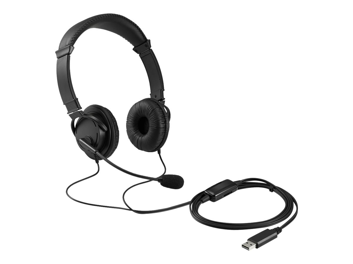 Kensington Klassisk USB-A-headset med mikrofon og volumenkontrol