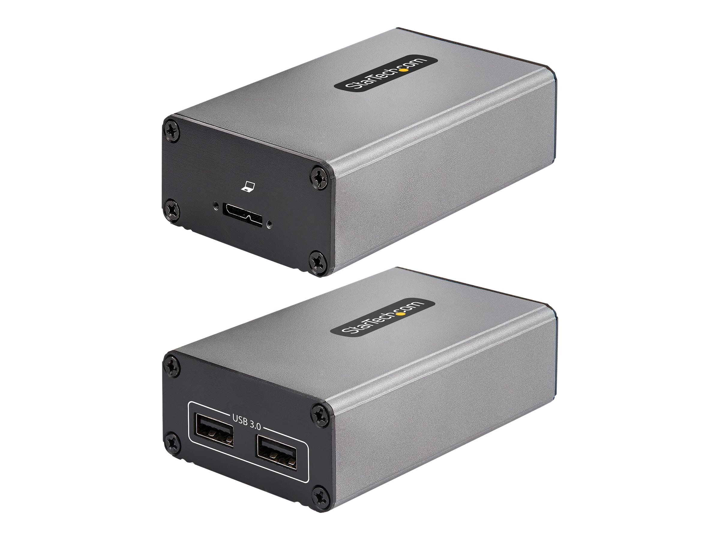 Startech 2-Port USB 3.0 Extender over OM3 Multimode Fiber, LC/LC, 2x 5Gbps USB-A Hub, 350m (1150ft) Range, Durable USB Fiber Optic Extender, Incl. 2x 10G MMF SFP+ modules - Optical USB Extender (F35023-USB-EXTENDER) - USB-forlængerkabel - USB 3.0 - over CAT 5e - 2 porte - op til 350 m - TAA-kompatibel