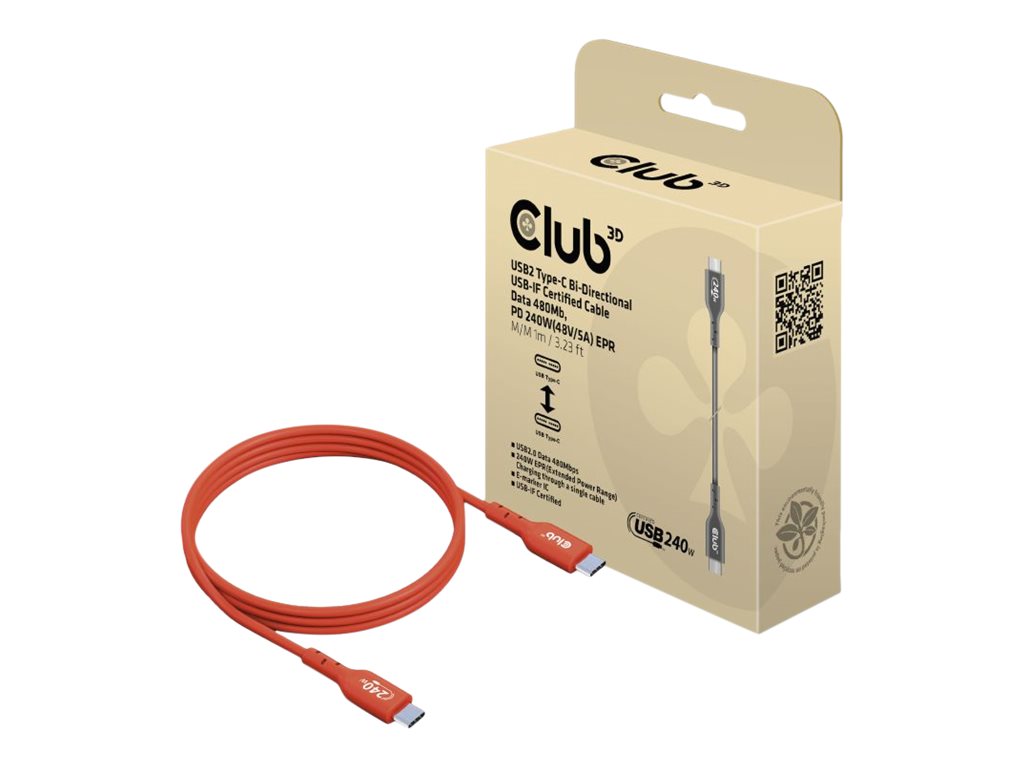 Club 3D - USB-C cable - 24 pin USB-C to 24 pin USB-C - 1 m