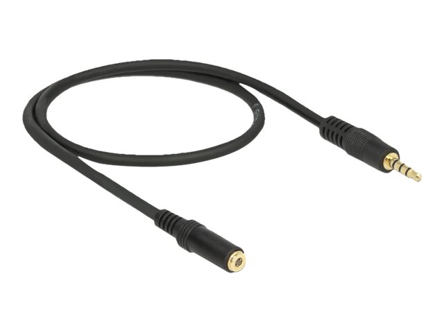 Delock Forlængerkabel til audio 50cm Sort