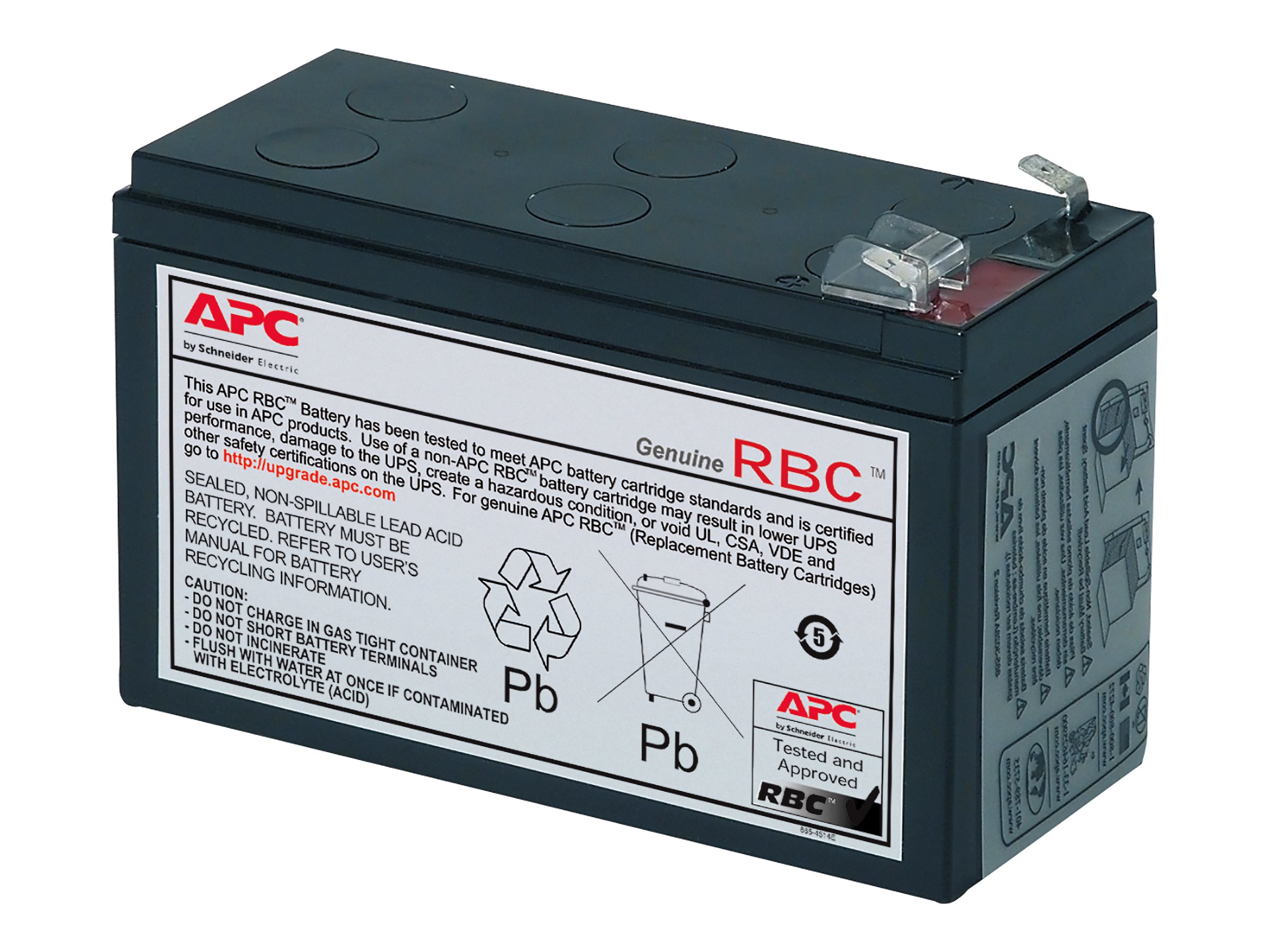 APC Replacement Battery Cartridge #17 - UPS-batteri - 1 x batteri - Blysyre - sort - for P/N: BE850G2, BE850G2-CP, BE850G2-FR, BE850G2-IT, BE850G2-SP, BVN900M1, BVN950M2