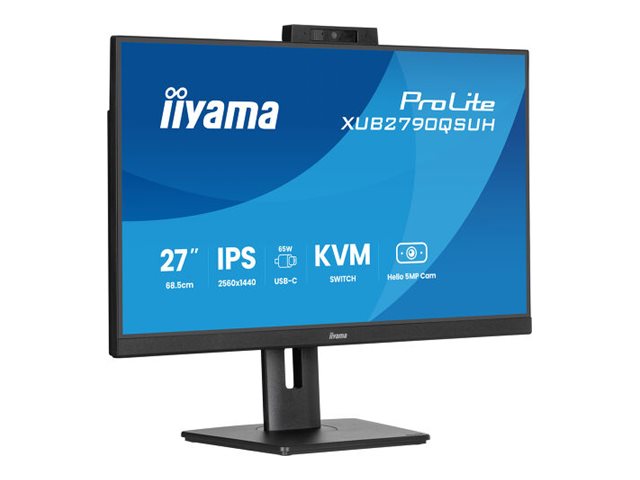 iiyama ProLite XUB2790QSUH-B2 27" IPS 2560 x 1440 (2K) HDMI DisplayPort USB-C 100Hz Dockingskærm
