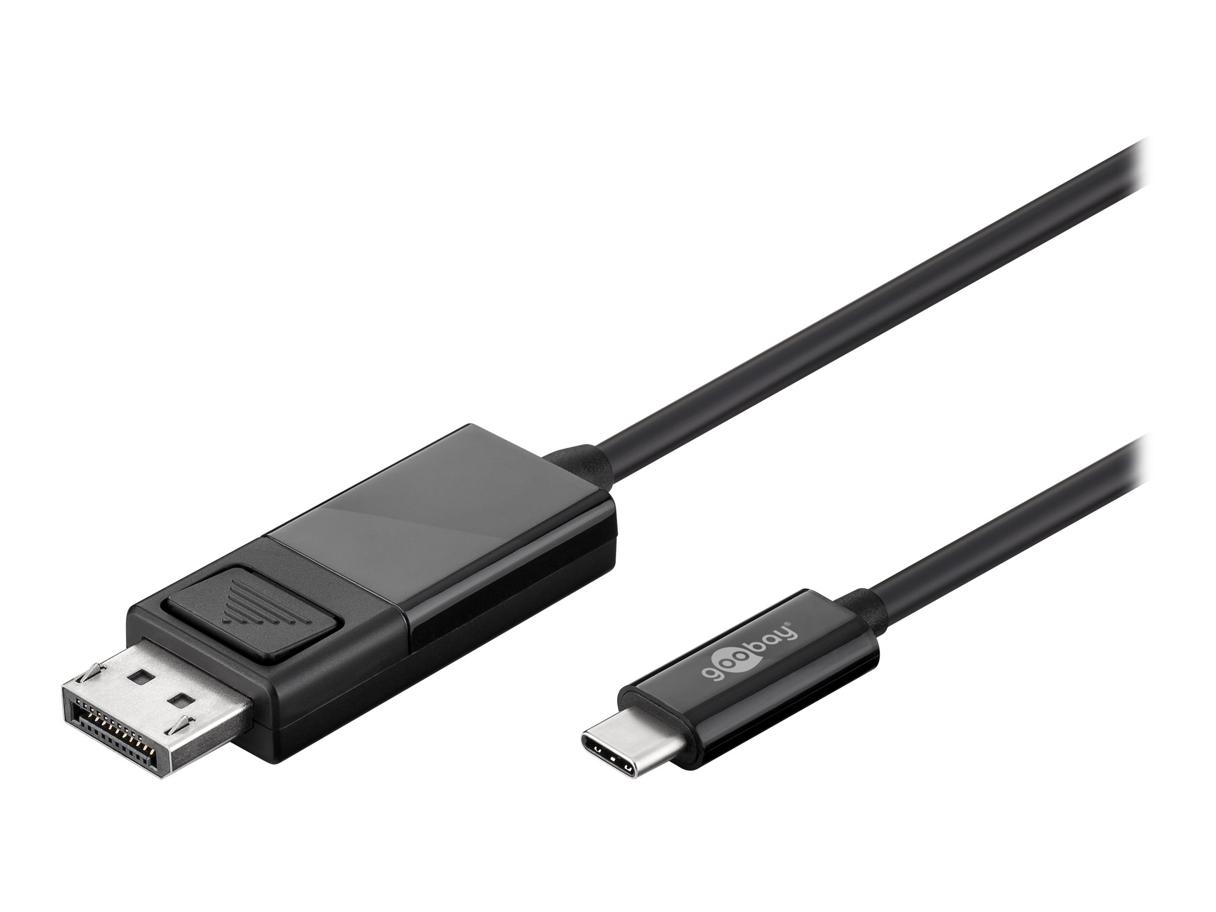 goobay - Ekstern videoadapter - USB-C - DisplayPort - sort - en gros