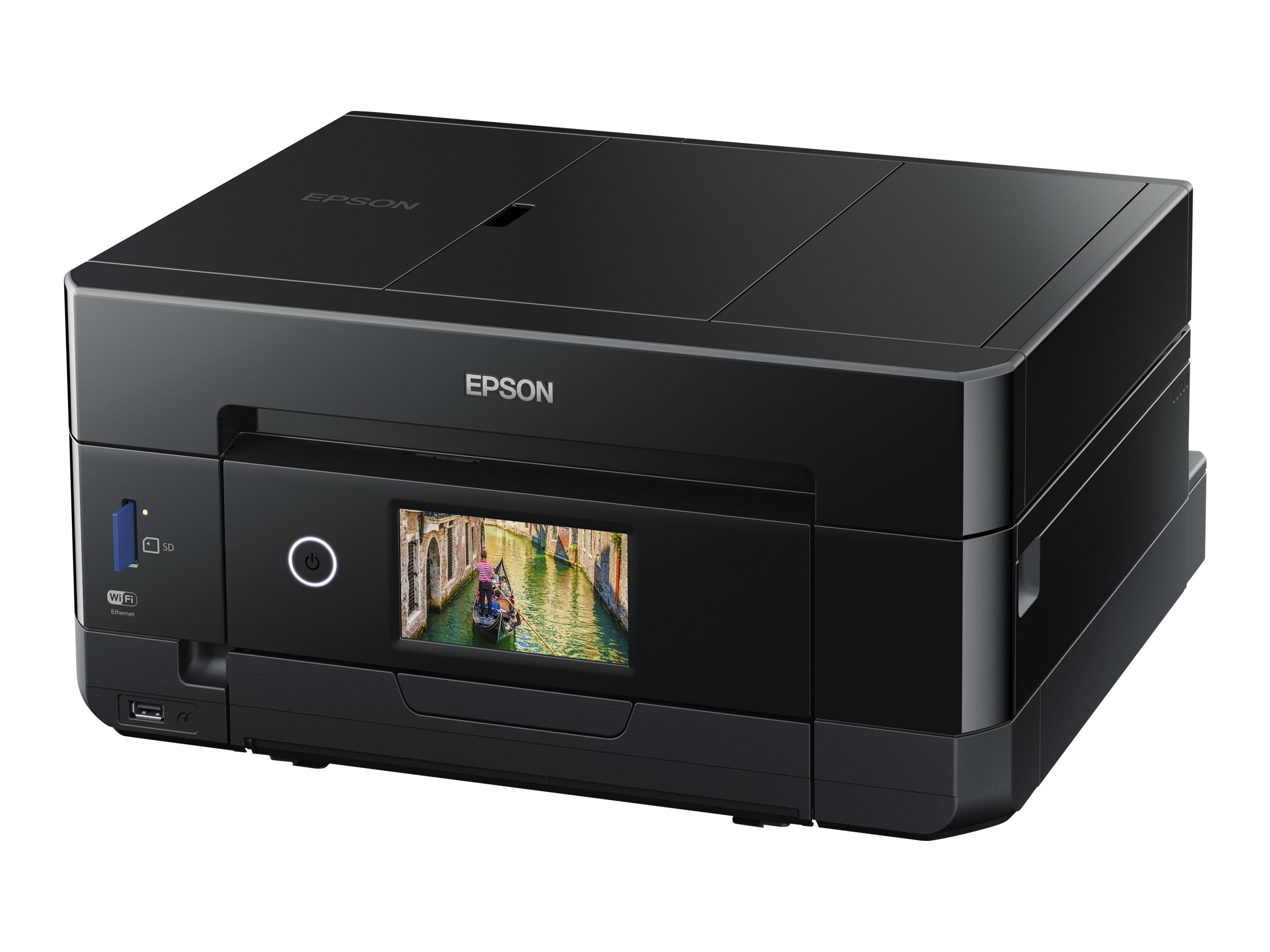 Epson Expression Premium XP-7100 Small-in-One - Multifunktionsprinter - farve - blækprinter - Legal (216 x 356 mm) (original) - A4/Legal (medie) - op til 11 spm (kopiering) - op til 15.8 spm (udskriver) - 120 ark - USB 2.0, Gigabit LAN, Wi-Fi(n) - sort