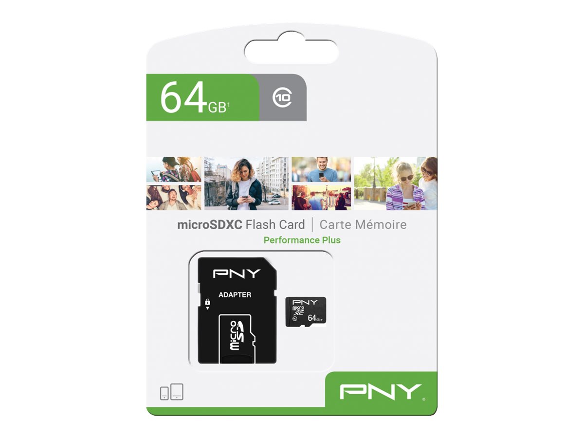 PNY Performance Plus MicroSD/SD - 64GB