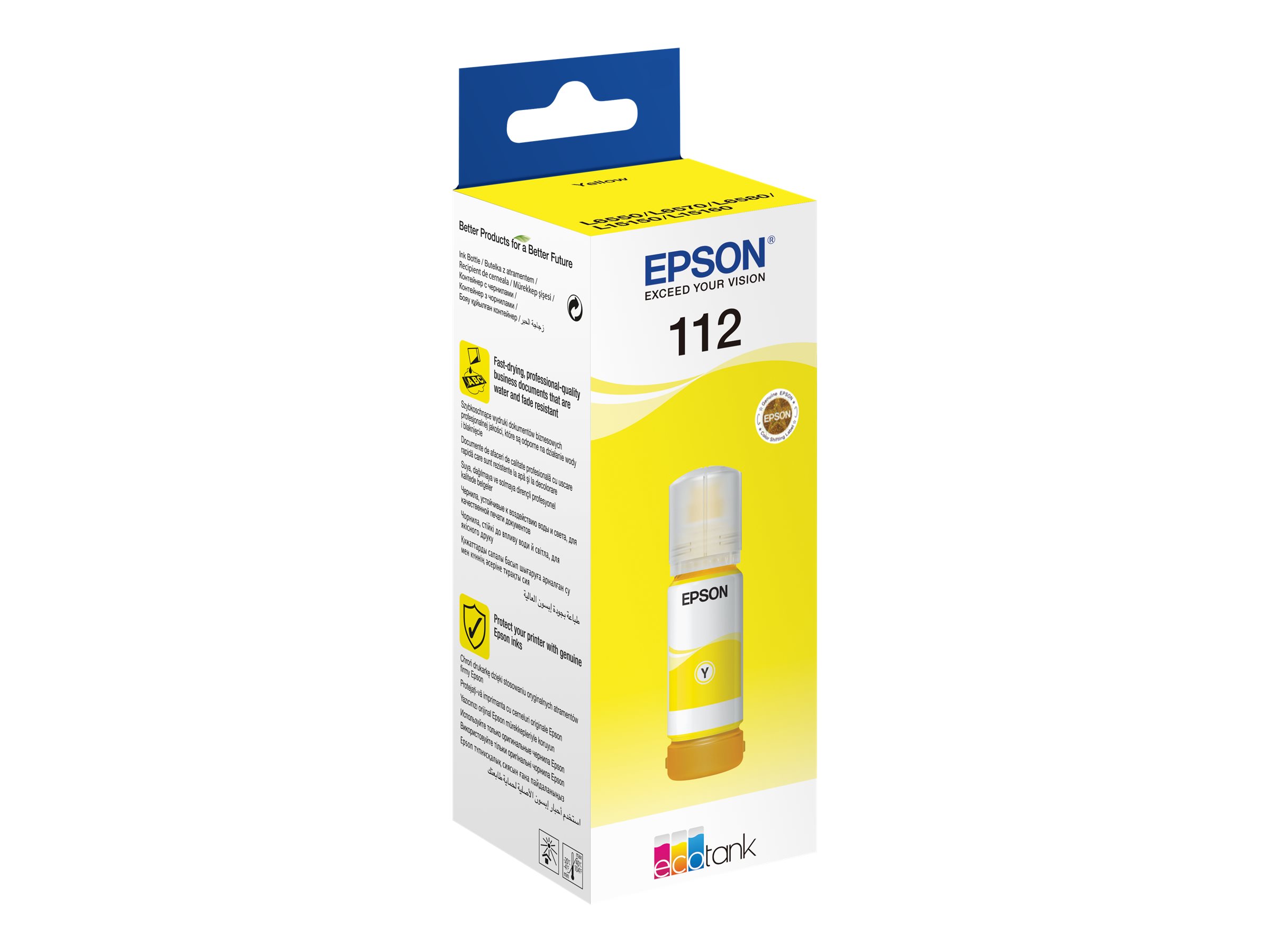 Epson EcoTank 112 Gul 6000 sider Blækrefill C13T06C44A