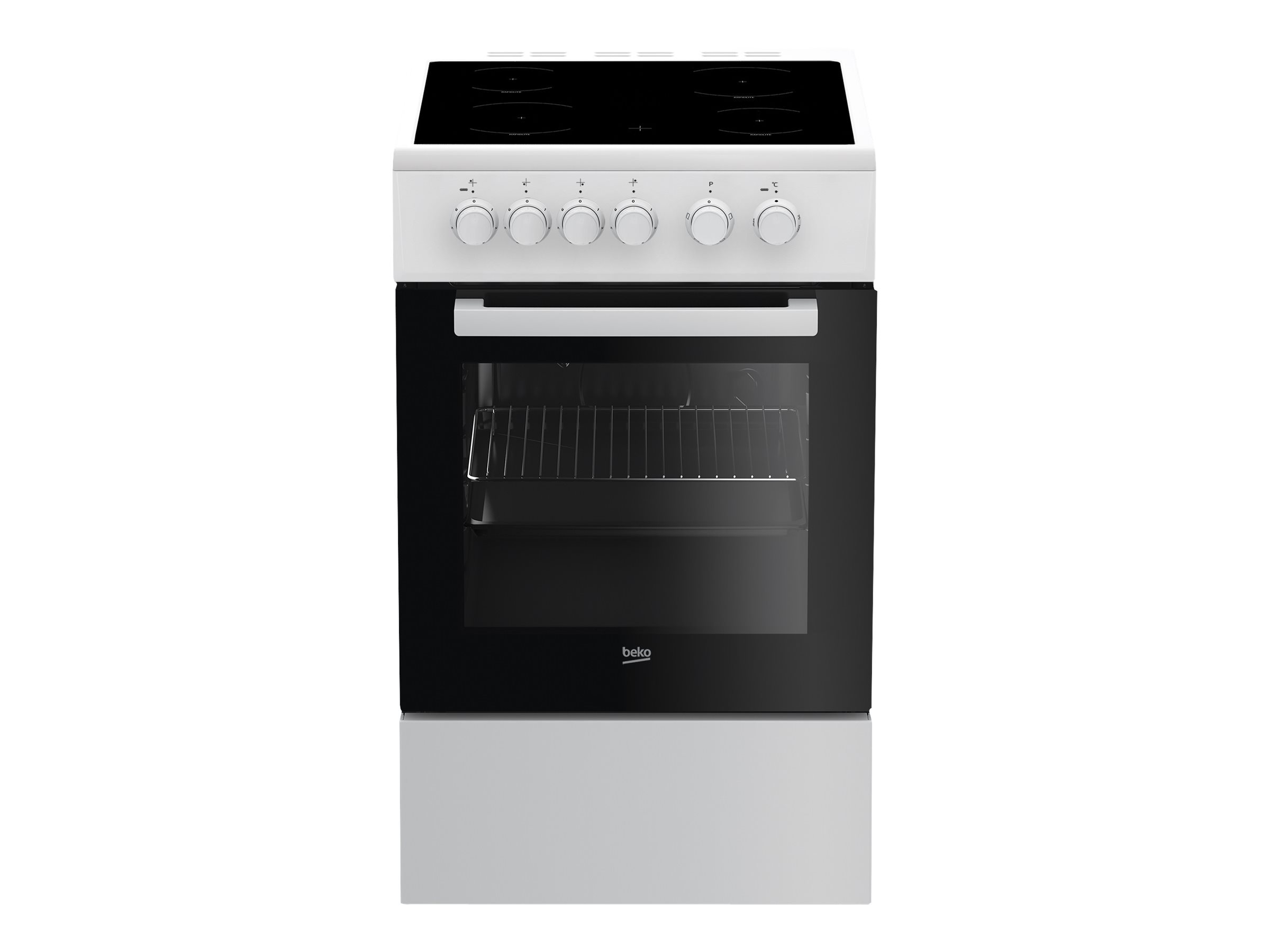 Beko FSS57000GW - Komfur - fritstående - bredde: 50 cm - dybde: 60 cm - højde: 85 cm - med selv-rengøring - hvid