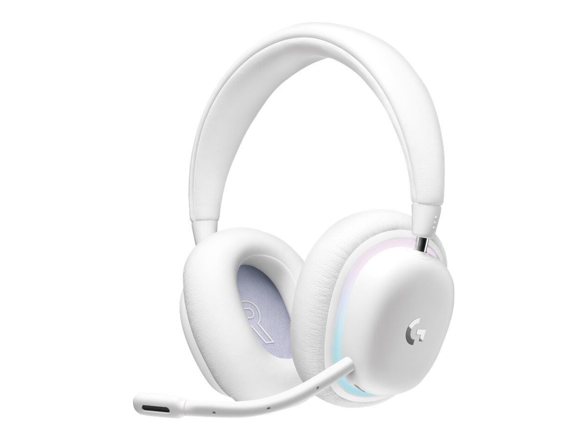 Logitech G735 - Headset - fuld størrelse - 2,4 GHz - trådløs (Lightspeed) - Dolby Atmos™ kompatibel - 3,5 mm jackstik - Hvid