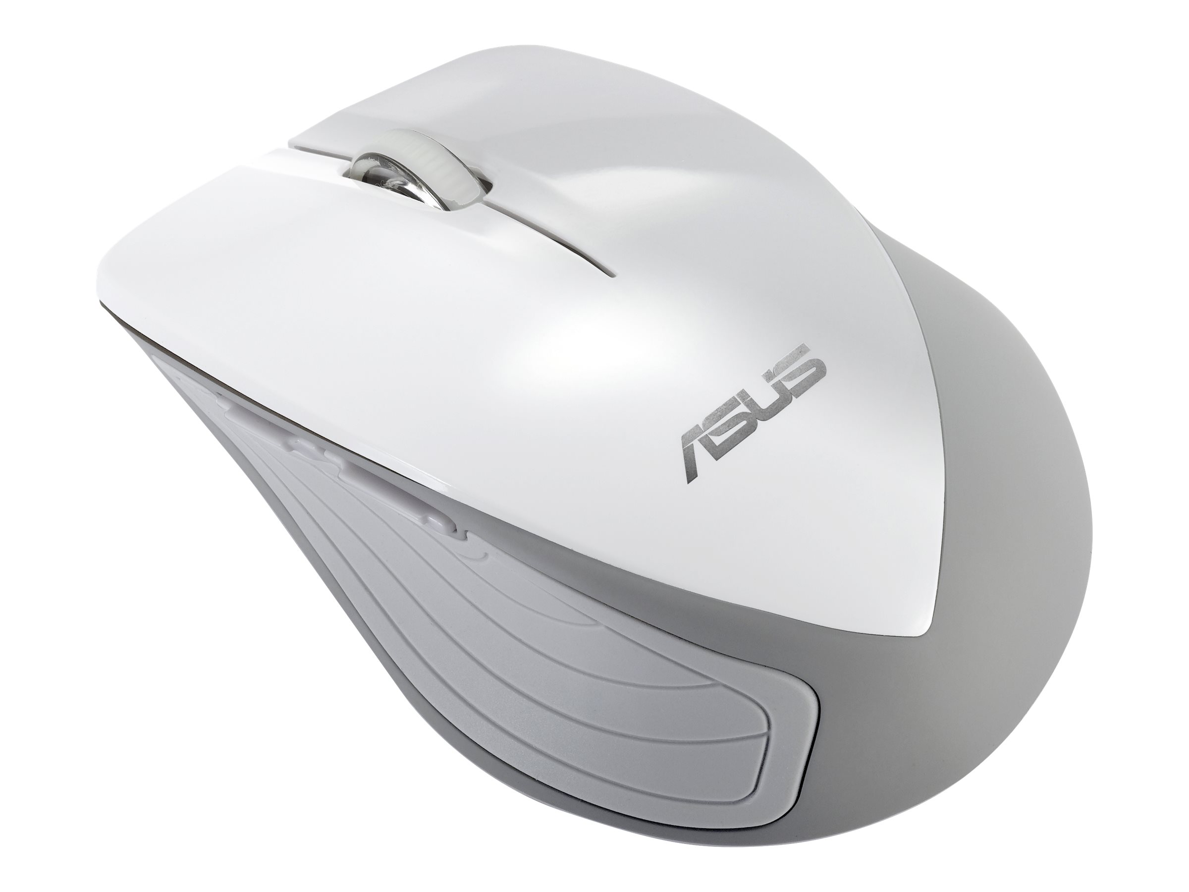 ASUS WT465 - Wireless Mouse - White - Mus - Optisk - 5 knapper - Grå