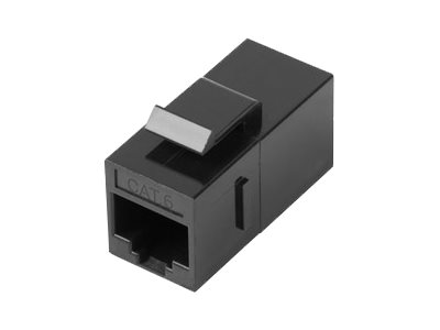 Lanberg - Keystone coupler - RJ-45 (hun) til RJ-45 (hun) - UTP - CAT 6 - sort