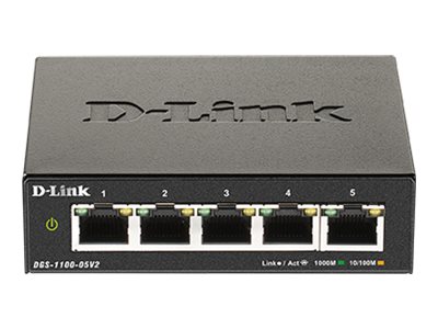 DGS-1100-05V2 5-ports smart administrerbar Gigabit-switch