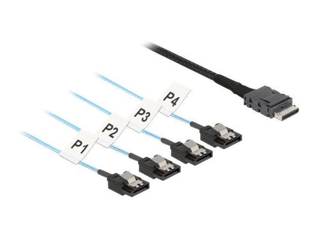 DeLOCK OCuLink Serial Attached SCSI (SAS) internt kabel Sort Blå 50cm