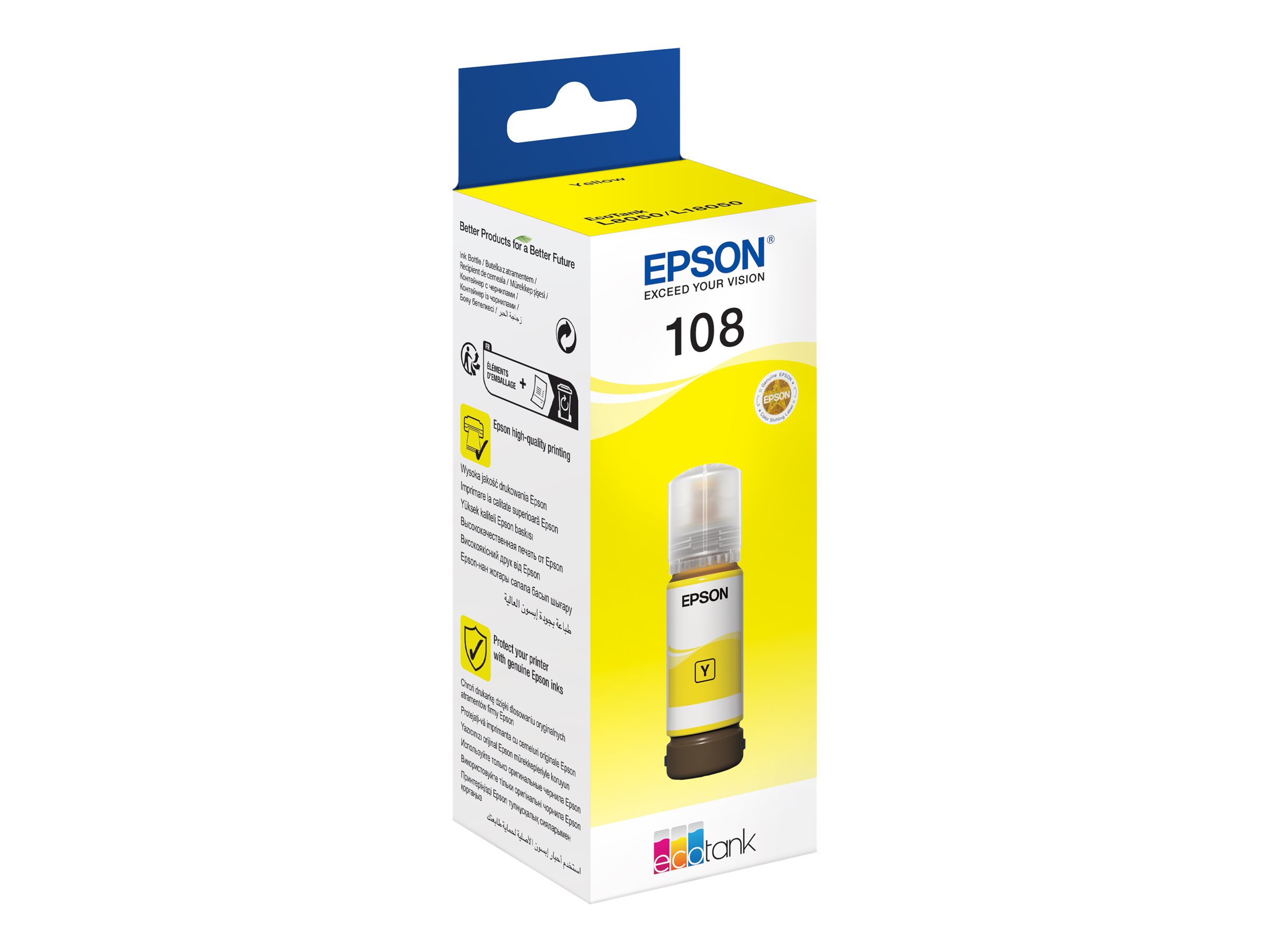 Epson Epson 108 Blækflaske gul 70 ml T09C4 Modsvarer: N/A