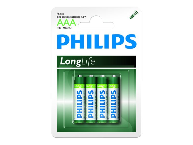 Philips LongLife AAA type Standardbatterier