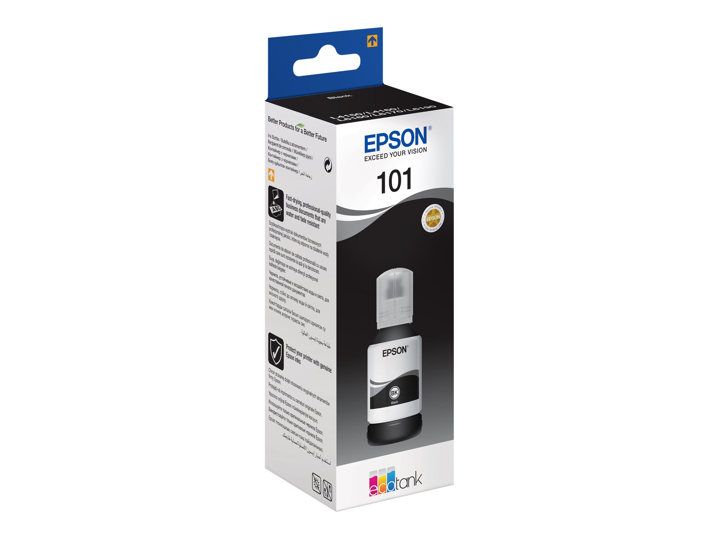 Blæk til printer – Epson 101 EcoTank, sort, original, 127 ml