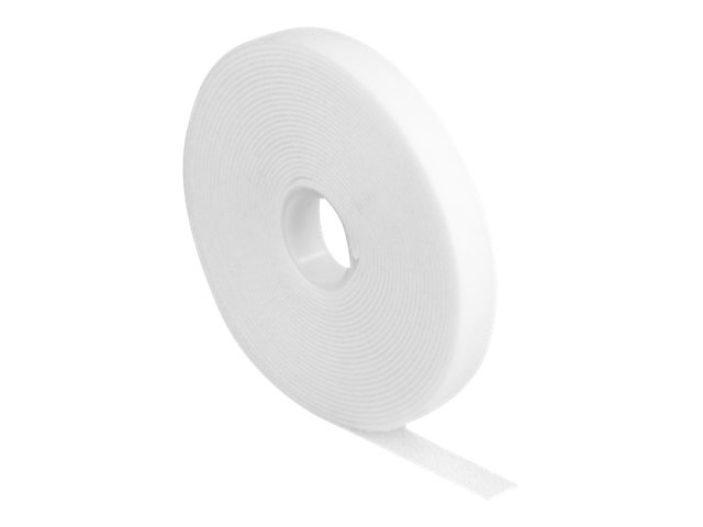 Delock velcrobånd på rulle L 5 m x B 13 mm hvid