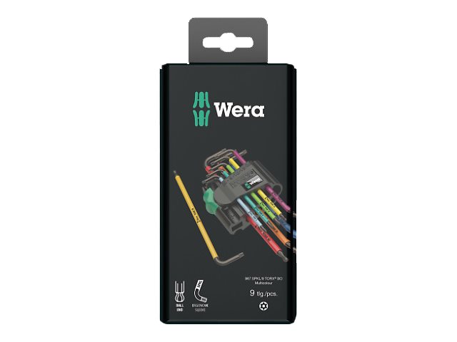 Wera 967 SPKL/9 TORX® BO Vinkelnøglesæt Multicolour, BlackLaser, SB, 9 dele