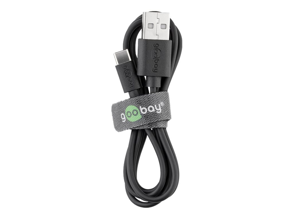 Wentronic goobay - USB-kabel - USB-C (M) reversibel til USB (M) - USB2.0 3 A - 50 cm - Sort (59118)