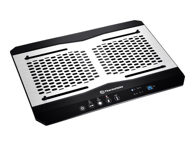 Thermaltake Massive TM - Blæser til notebook - med 2-port USB-hub - 120 mm - sort